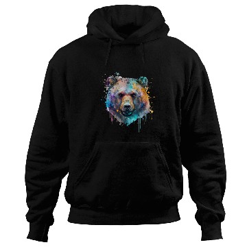 Discover Mobile phone case colourful bear brown bear watercolour painting Hoodies
