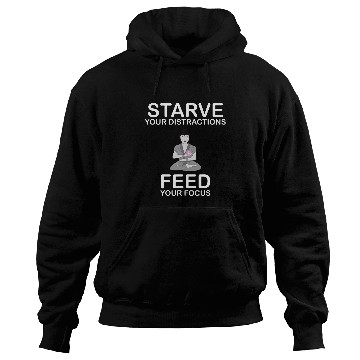 Discover Yoga starve your distractions feed your mind 2 Hoodies