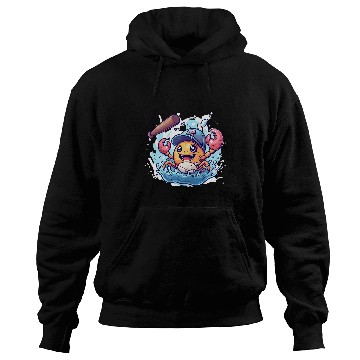 Discover Ocean Explorers Delight Playful Crab and Baseball Beach Hoodies