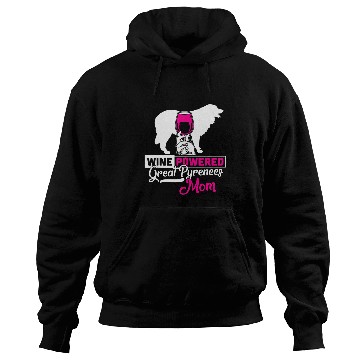 Discover Wines Powered Great Pyrenees Mom Dog Hoodies