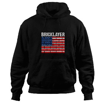 Discover Patriotic Bricklayer Job Bricks Construction Mortar Mason Hoodies