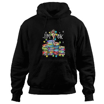 Discover Reading Books Librarian Reader Nerd Im Ok Teacher School 1 Hoodies