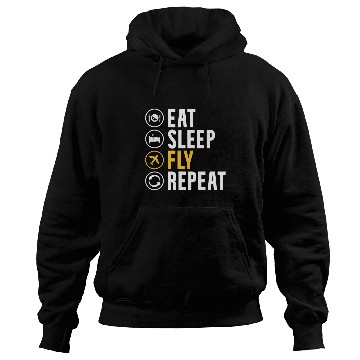 Discover Eat Sleep Fly Repeat Flight Attendant Stewardess Hoodies