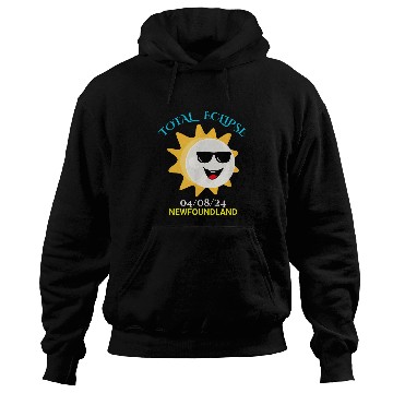 Discover Newfoundland Funny Sun Moon Total Solar Eclipse 040824 Hoodies