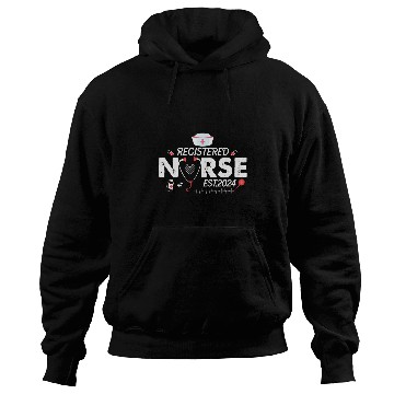 Discover Registered nurses Est 2024 Nursing Student Rn Graduation 1 Hoodies
