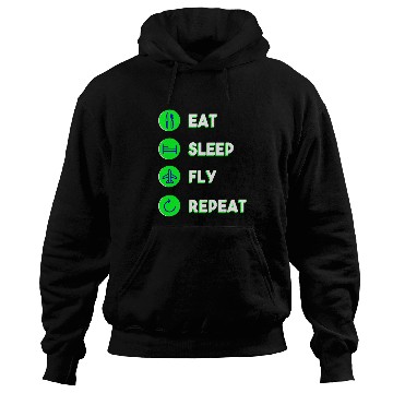 Discover Eat Sleep Fly Repeat Love to Fly Pilot or Flight Attendant Hoodies