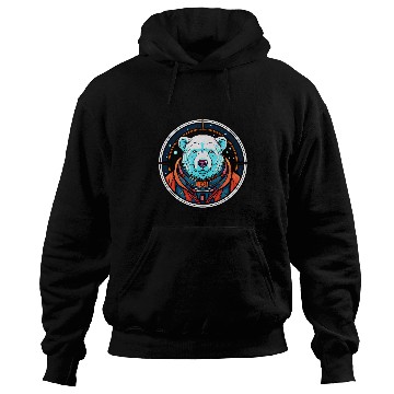 Discover Polar Bear in Space Funny Galaxy Astronaut Animals Hoodies