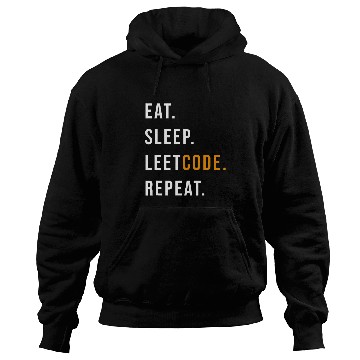 Discover Eat Sleep Leetcode repeat Funny programmer Hoodies
