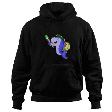 Discover Dolphin Painter Paint brush Hoodies
