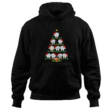 Discover xmass Lights Teeth Doctor dentists Tooth Teeth Christmas Tree Hoodies