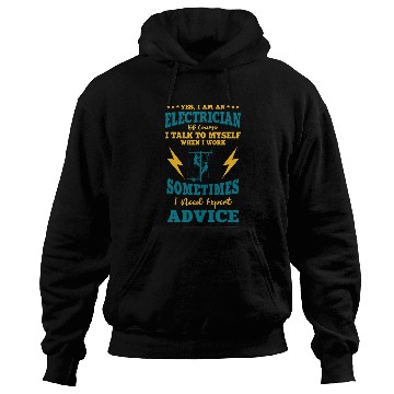 Discover Yes Im Electrician Electricity Lineman Electrical Engineer Hoodies