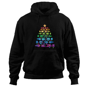 Discover Teacher Crayon Christmas Tree Lights Student School Xmas Hoodies