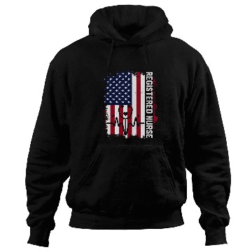 Discover Registered nurses Patriotic American flag RN Nursing student Hoodies