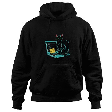 Discover Cat I Work On Computers Coding Geek Design Hoodies