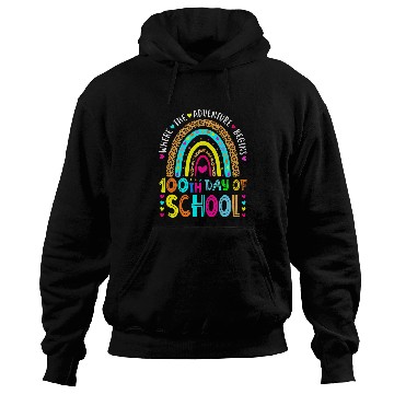 Discover Teacher Student 100 Day Where The Adventure Begin Rainbow Hoodies