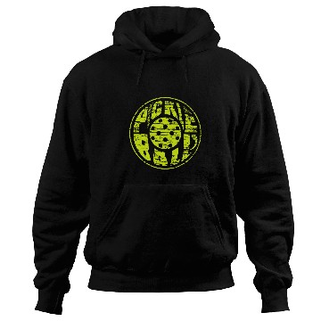 Discover Grunge Pickleball Shape Typography Hoodies