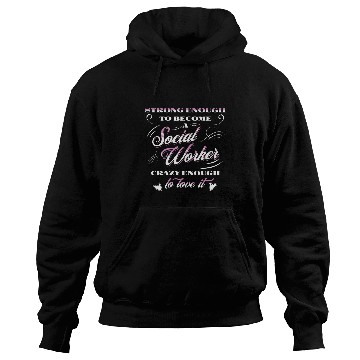 Discover Cool Education Of A Strong Social Worker Design Hoodies