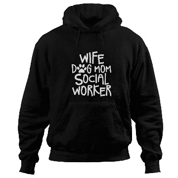 Discover Womens Social Worker Wife Dog Mom Hoodies