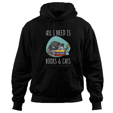 Discover Books And Cats Reading Lovers Book Lovers Cat Lovers Hoodies