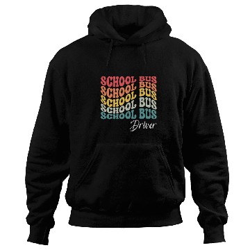 Discover School Bus Driver Groovy Retro Funny Back to School Hoodies