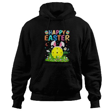 Discover Happy Easter Bunny Egg Funny Pickleball Easter Sunday Hoodies