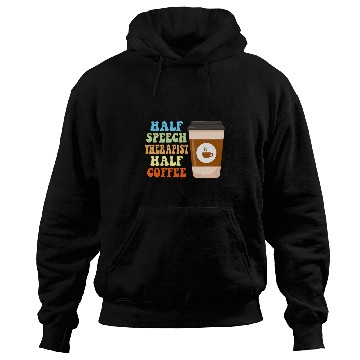 Discover Groovy Half Speech Therapist Half Coffee SLP Retro Hoodies