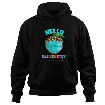 Discover Hello Virtual Elementary Leopard Print for Teacher Student Hoodies