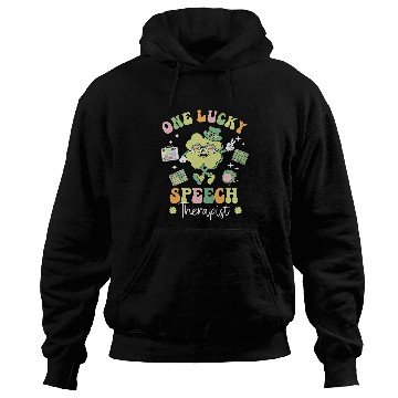 Discover One Lucky Speech Therapist SLP Shamrock St Patricks Day Hoodies