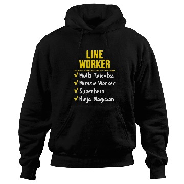 Discover Line Worker Miracle Worker Superhero Ninja Funny Office Gift Hoodies