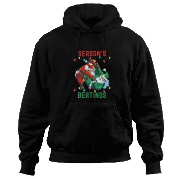 Discover Seasons Beatings Funny Santa Seasons Greetings Mens Womens 1 Hoodies