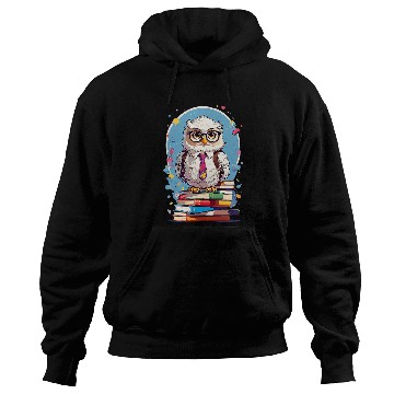 Discover Owl Teacher standing on books 2 Hoodies