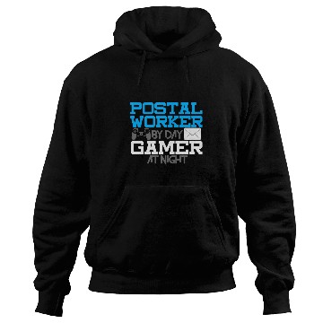 Discover Postal Worker By Day Gamer At Night Mail Carrier Hoodies