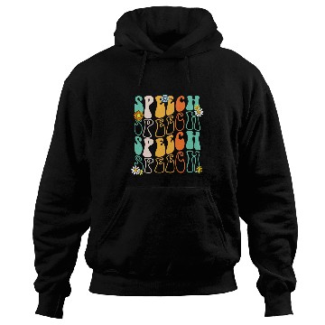 Discover Speech Therapy Retro Speech Language Pathologist Therapist 6 Hoodies