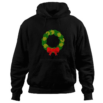 Discover Christmas Wreath Pickleball Player Hoodies