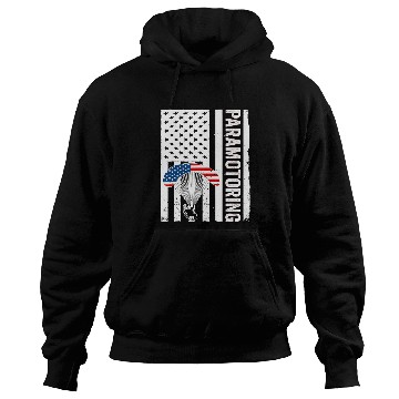 Discover USA Flag American Paramotor Pilot Paramotoring Hoodies