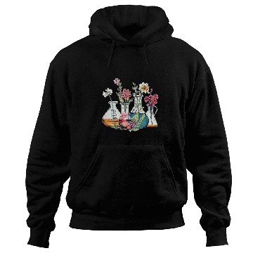 Discover Floral Beakers Laboratory Chemistry Lab Scientist Lab Tech Hoodies