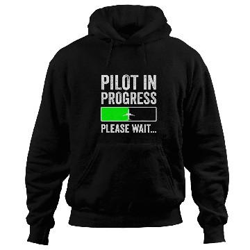 Discover Funny Flight School Student Pilot In Progress Hoodies