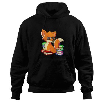 Discover Funny Nerdy Fox Animal Bookworm Reading Book Lovers Hoodies