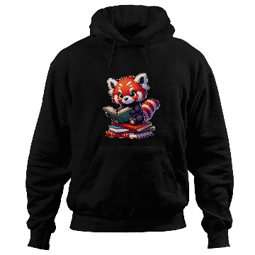 Discover Funny red panda reading Bookworm Book Lovers Hoodies