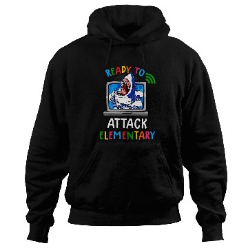 Discover Ready To Attack Virtual Elementary Shark Back To School Hoodies