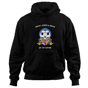 Discover Dont Judge A Book By Its Cover Reading Nerd Penguin Hoodies