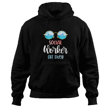 Discover Social Worker Off Duty Sunglasses Summer Vacation Hoodies