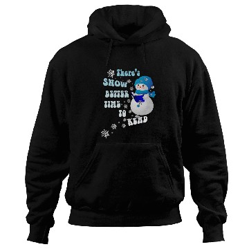 Discover Book Lover Snowflakes Pattern Snowy Reader Snowmen Hoodies