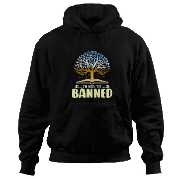 Discover Im With The Banned For Book Lovers Funny Reading Hoodies