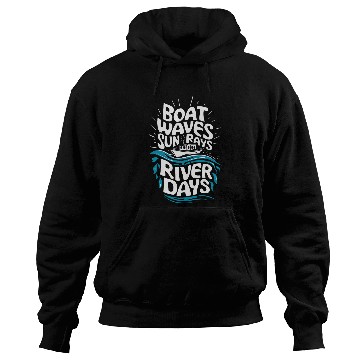 Discover Boat Waves Sun Rays River Days 2 Hoodies