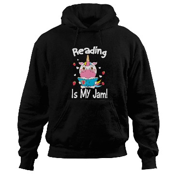 Discover Cute Unicorns Reading Is My Jam Teacher Book Nerds Hoodies