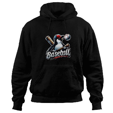 Discover Funny Lets Go Penguin Playing Baseball 2 Hoodies