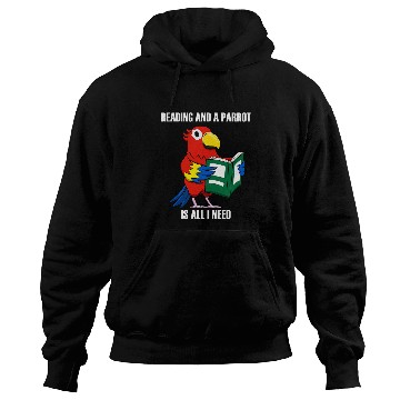 Discover Cute Parrot Reading Book Funny Literature Hoodies