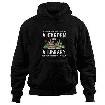 Discover Garden Library Bookworm Book Lover Hoodies