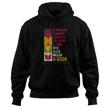 Discover Book Reader Wines Drinking Lover For Bookworm Women Hoodies